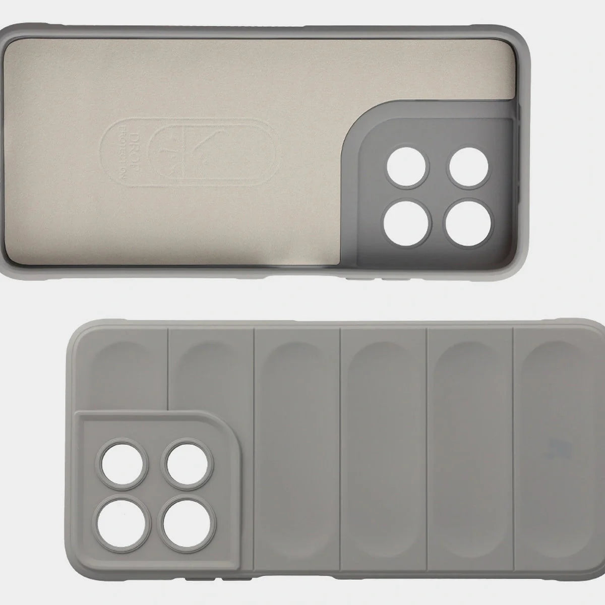 Robuste Handyhülle für Motorola Moto G57 Power / G67 Power, Bizon Case Tur, Hellgrau