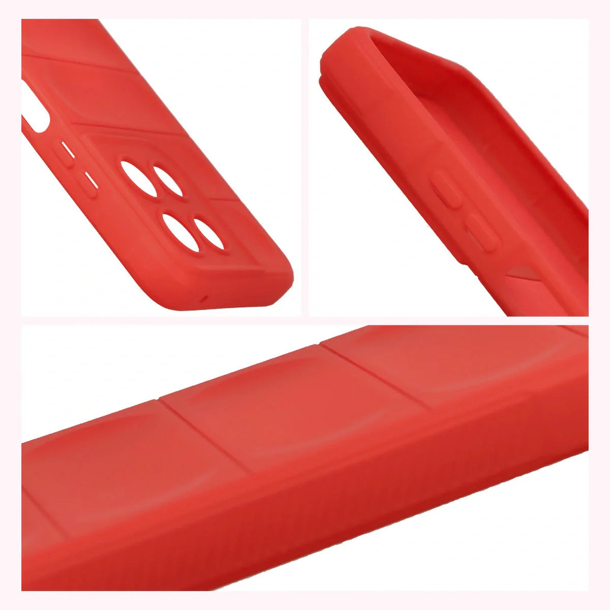 Robuste Handyhülle für Motorola Moto G57 Power / G67 Power, Bizon Case Tur, Rot