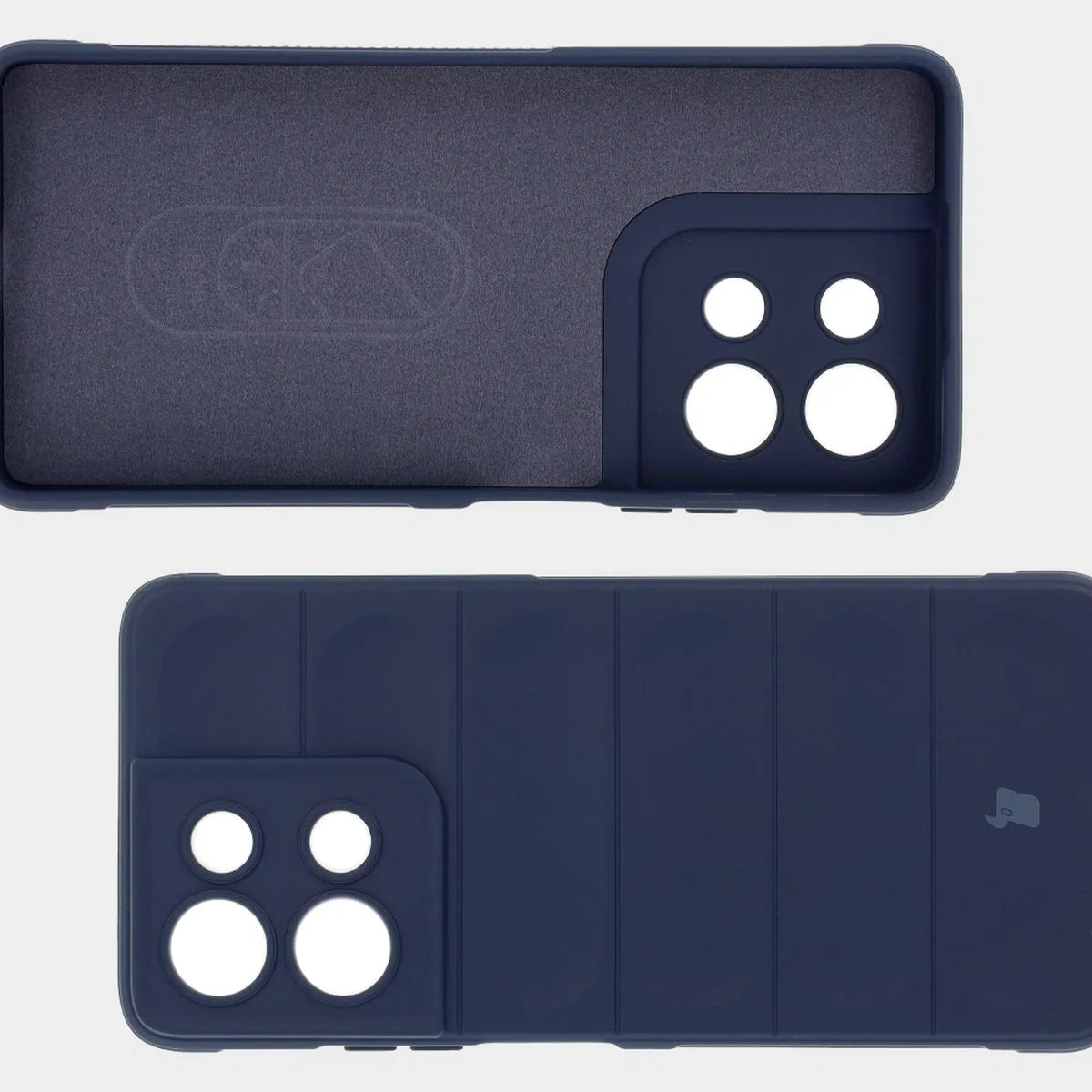 Robuste Handyhülle für Motorola Moto G75 5G, Bizon Case Tur, Dunkelblau