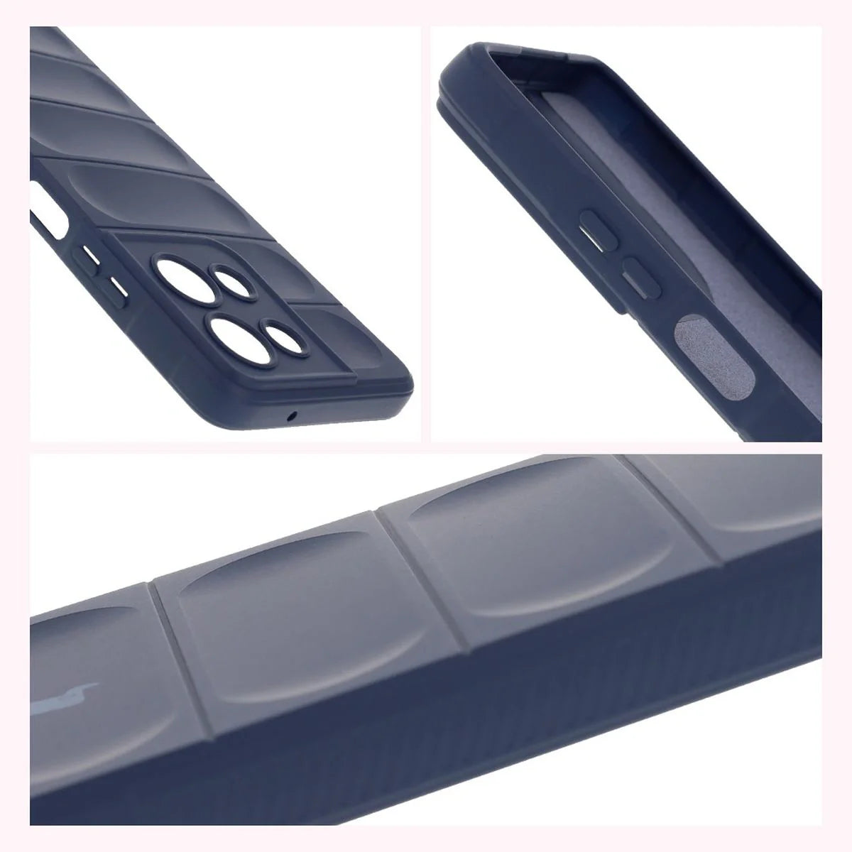 Robuste Handyhülle für Motorola Moto G75 5G, Bizon Case Tur, Dunkelblau