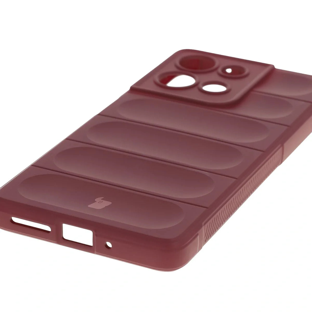 Robuste Handyhülle für Motorola Moto G75 5G, Bizon Case Tur, Burgunderrot