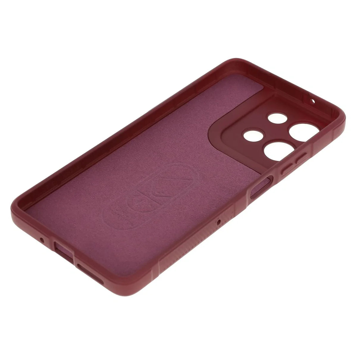 Robuste Handyhülle für Motorola Moto G75 5G, Bizon Case Tur, Burgunderrot