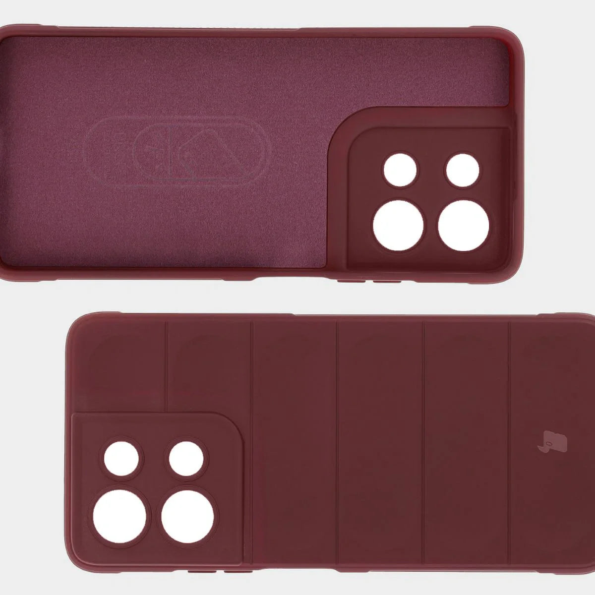 Robuste Handyhülle für Motorola Moto G75 5G, Bizon Case Tur, Burgunderrot