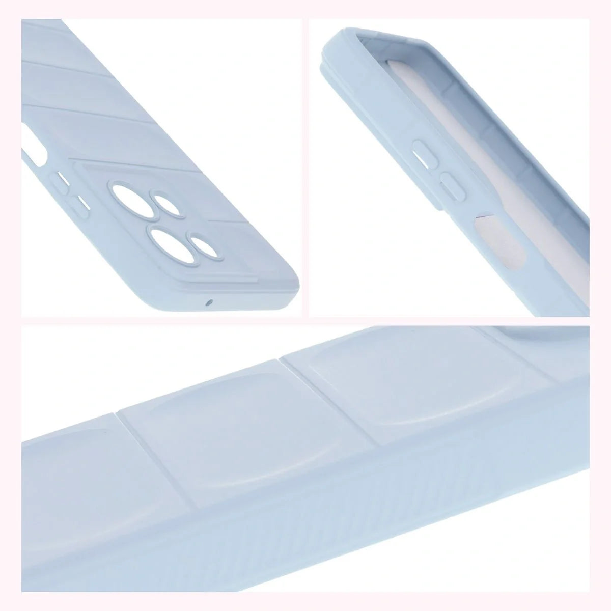 Robuste Handyhülle für Motorola Moto G75 5G, Bizon Case Tur, Hellblau