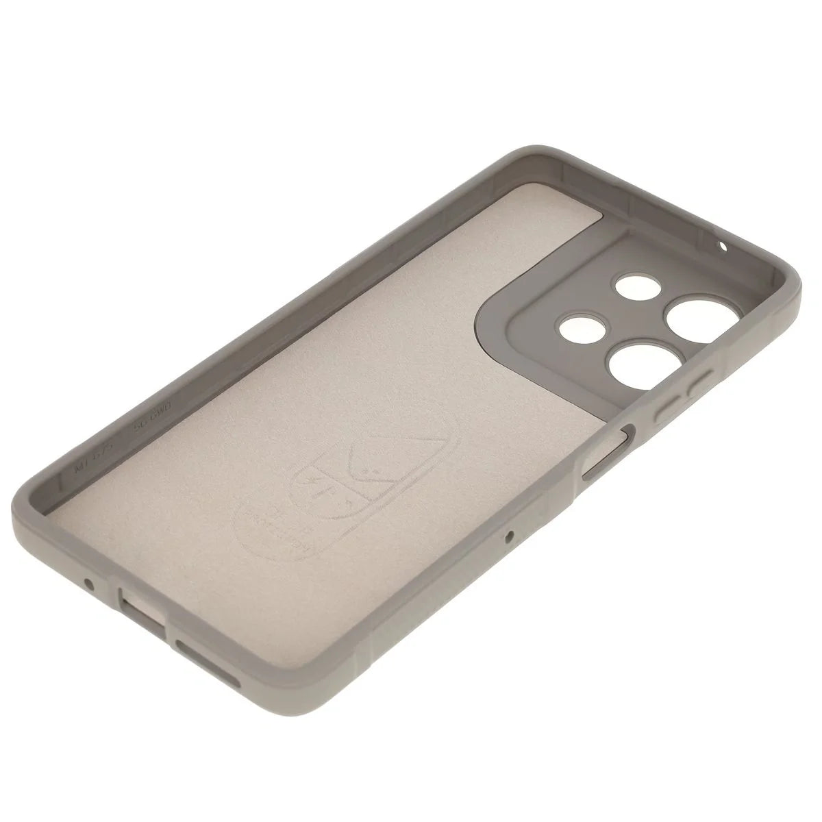 Robuste Handyhülle für Motorola Moto G75 5G, Bizon Case Tur, Hellgrau