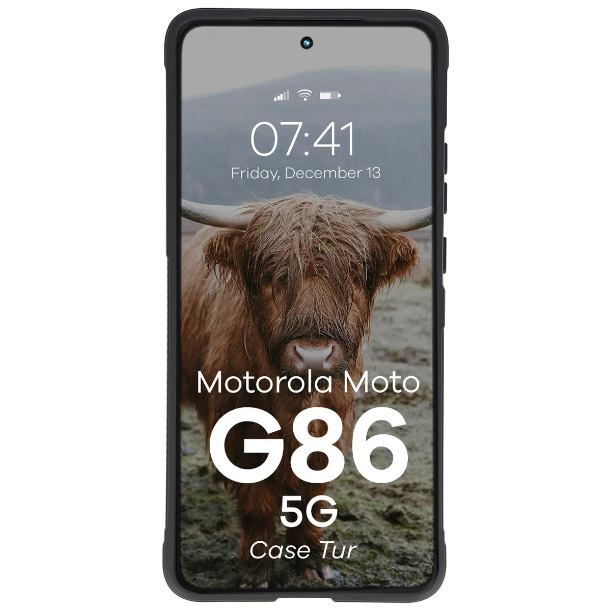 Robuste Handyhülle für Motorola Moto G86 5G, Bizon Case Tur, Schwarz