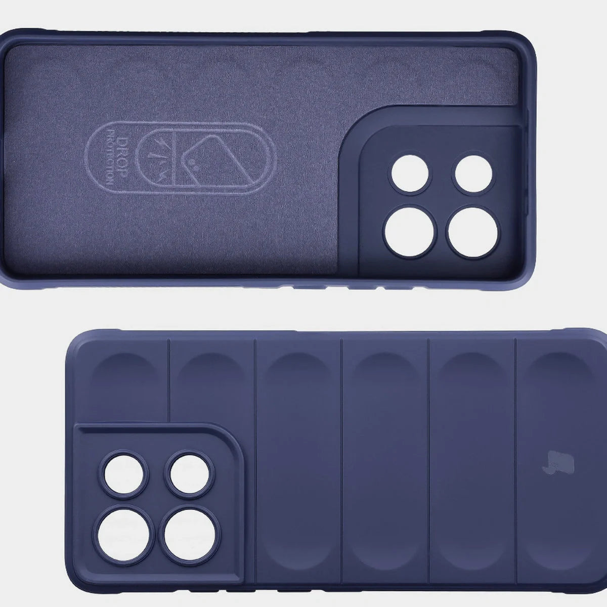 Robuste Handyhülle für Motorola Moto G86 5G, Bizon Case Tur, Dunkelblau