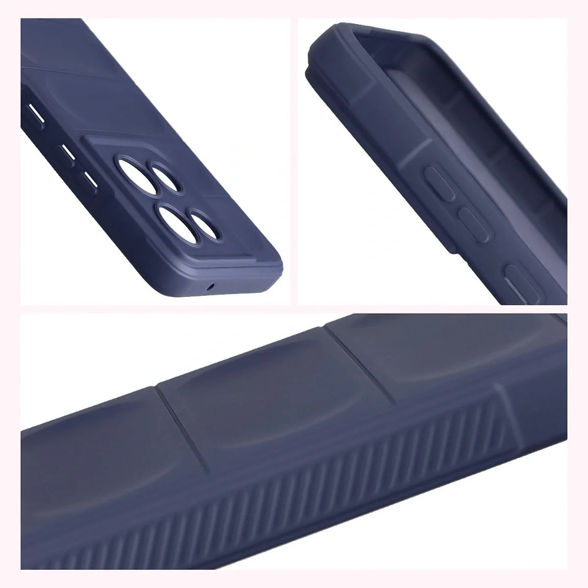 Robuste Handyhülle für Motorola Moto G86 5G, Bizon Case Tur, Dunkelblau