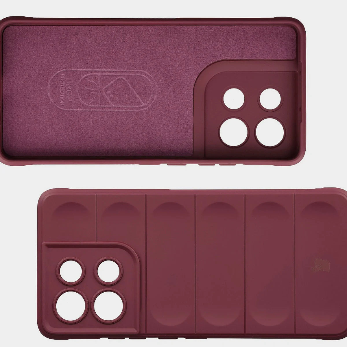 Robuste Handyhülle für Motorola Moto G86 5G, Bizon Case Tur, Burgunderrot