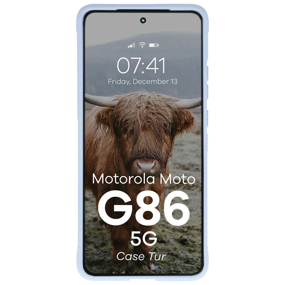 Robuste Handyhülle für Motorola Moto G86 5G, Bizon Case Tur, Hellblau