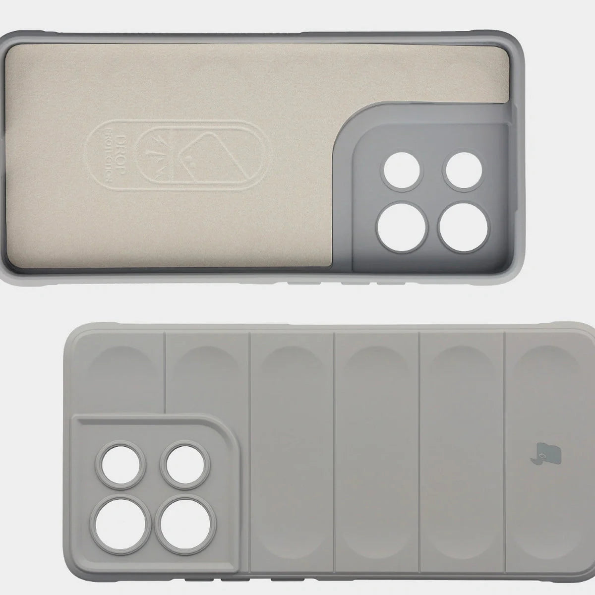 Robuste Handyhülle für Motorola Moto G86 5G, Bizon Case Tur, Hellgrau