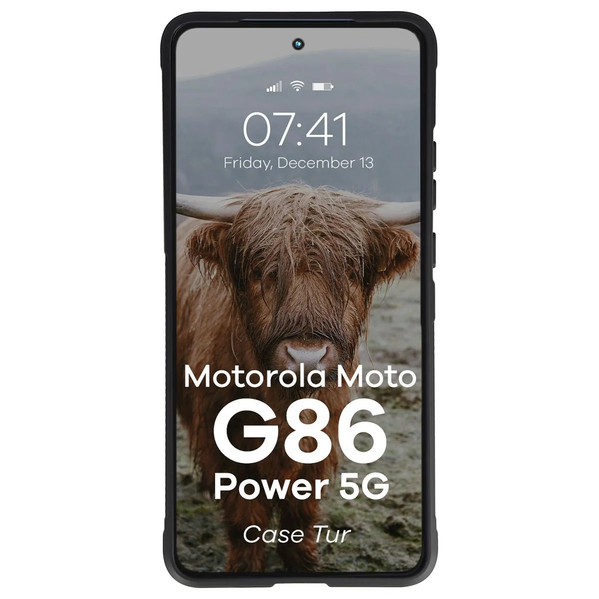 Robuste Handyhülle für Motorola Moto G86 Power 5G, Bizon Case Tur, Schwarz