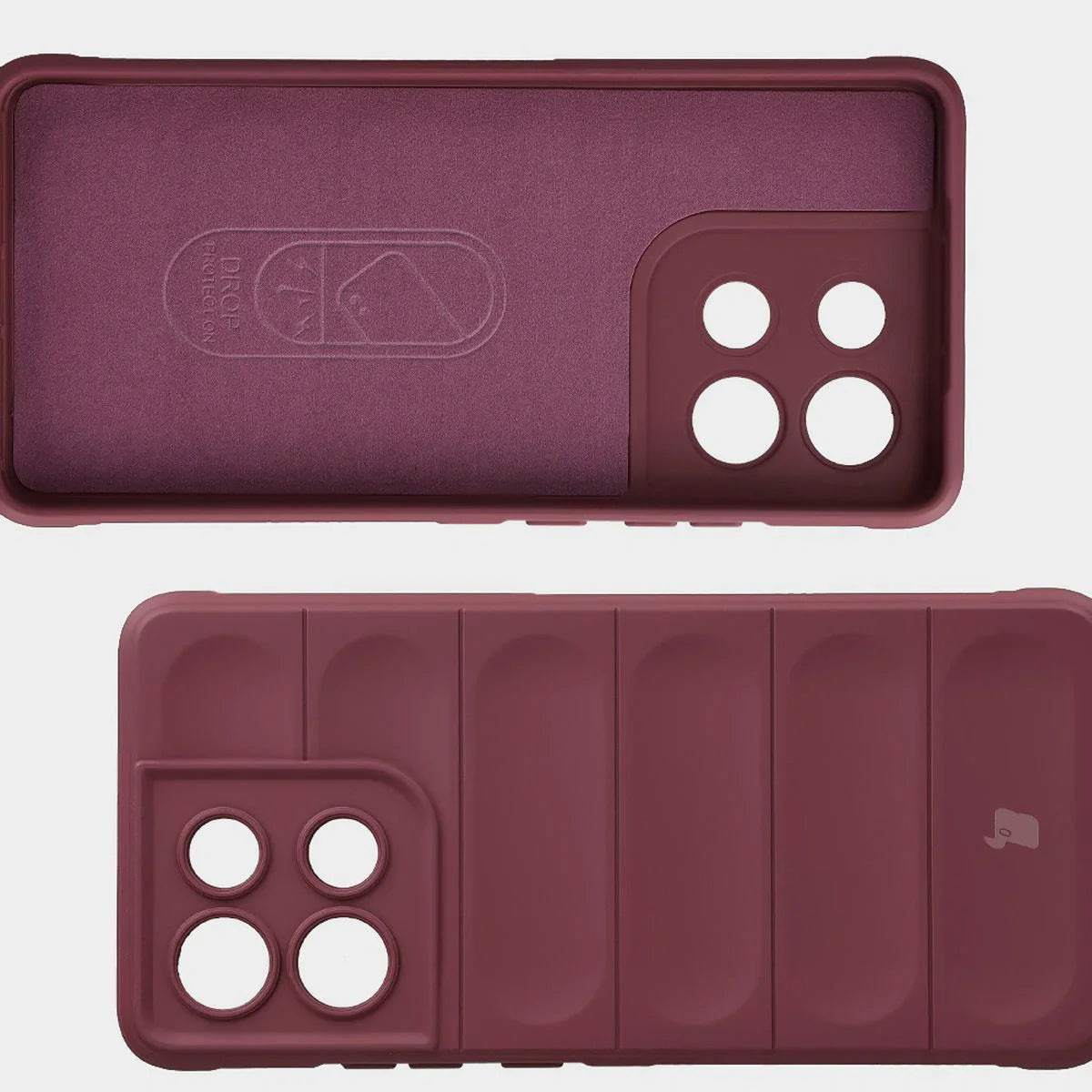 Robuste Handyhülle für Motorola Moto G86 Power 5G, Bizon Case Tur, Burgunderrot