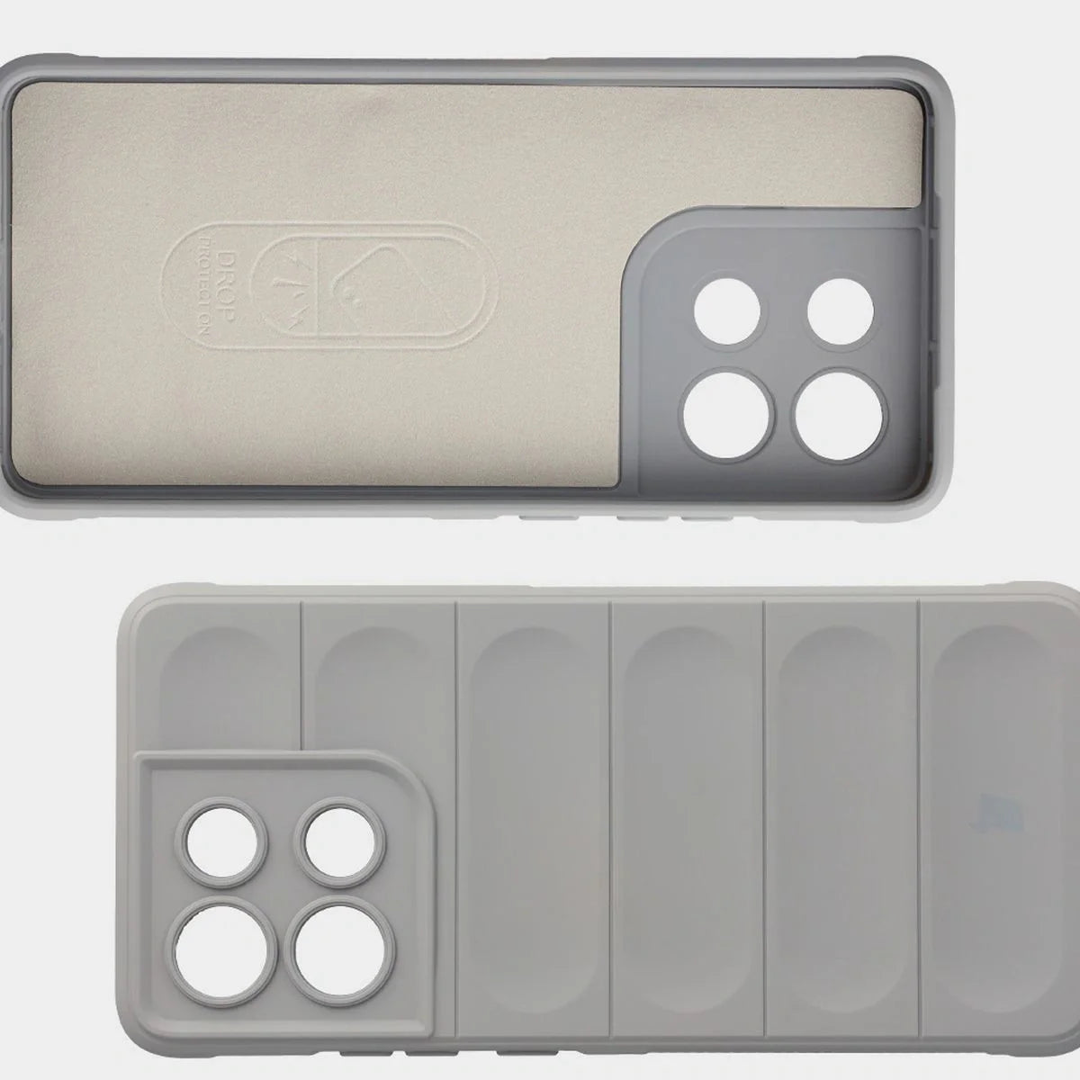 Robuste Handyhülle für Motorola Moto G86 Power 5G, Bizon Case Tur, Hellgrau
