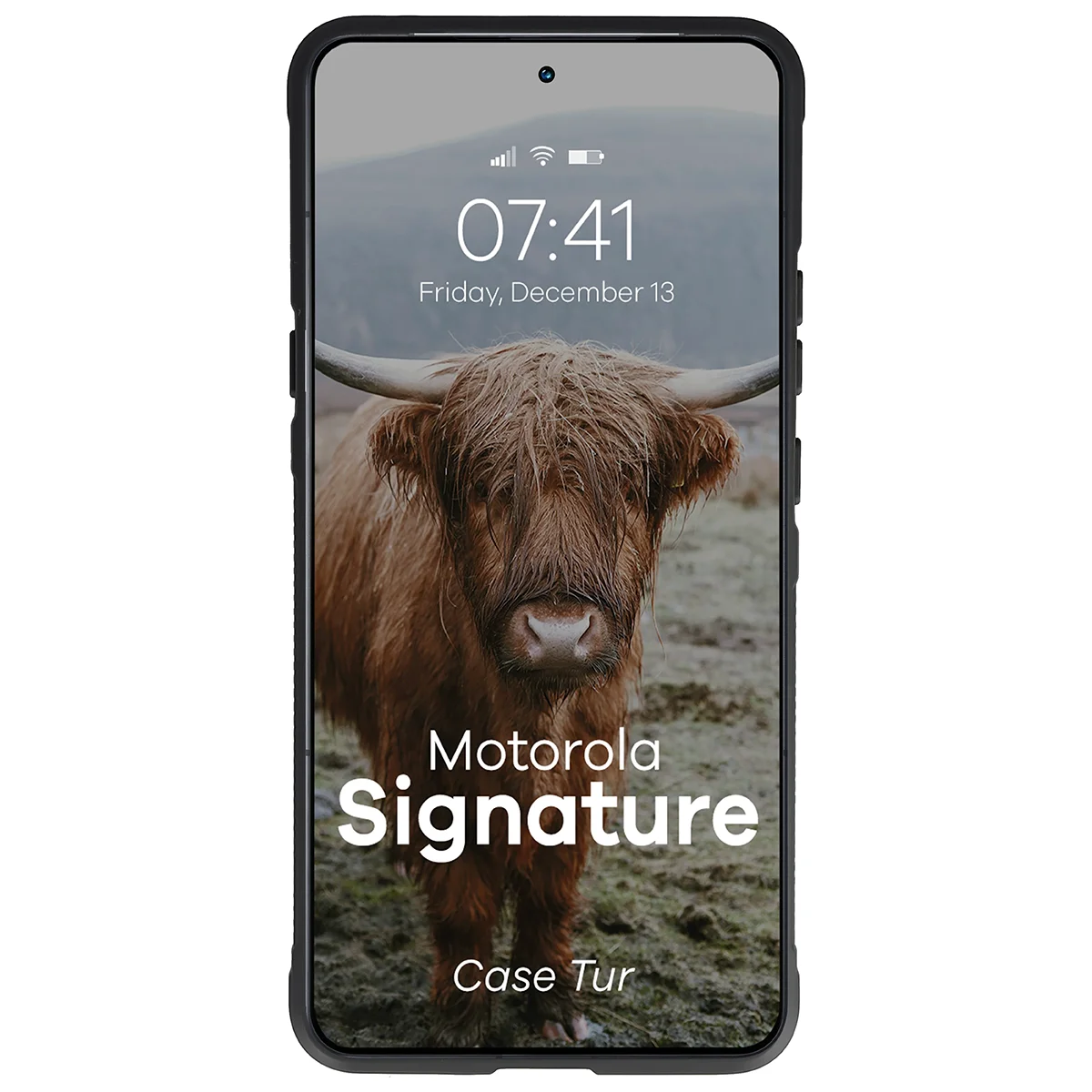 Robuste Handyhülle für Motorola Signature, Bizon Case Tur, Schwarz