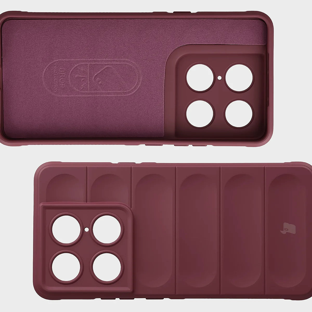 Robuste Handyhülle für Motorola Signature, Bizon Case Tur, Burgunderrot