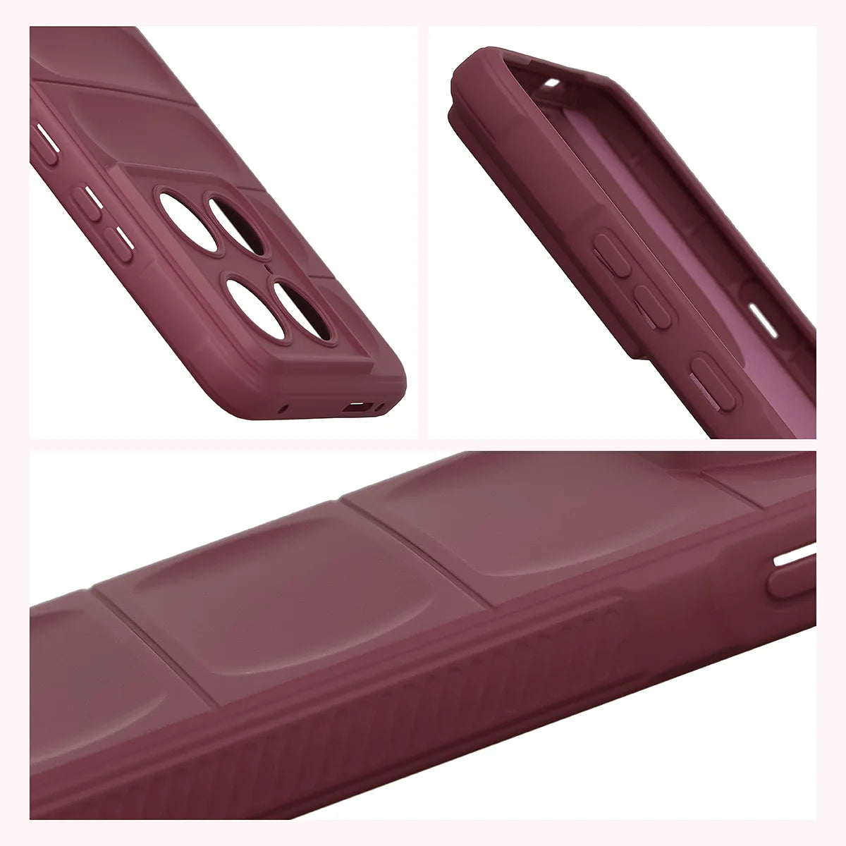 Robuste Handyhülle für Motorola Signature, Bizon Case Tur, Burgunderrot