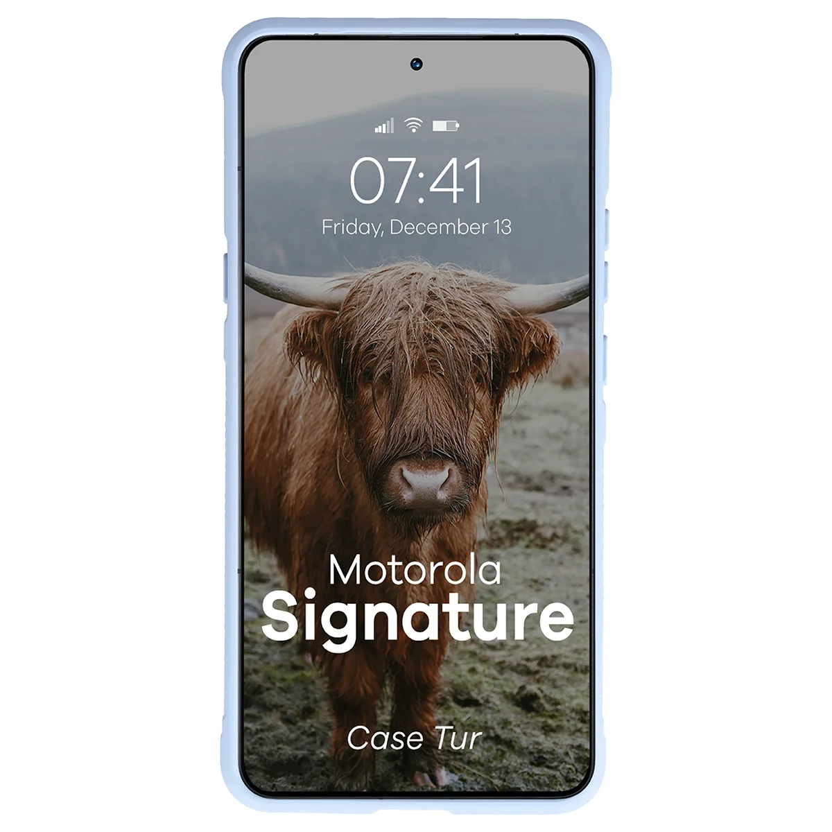 Robuste Handyhülle für Motorola Signature, Bizon Case Tur, Hellblau