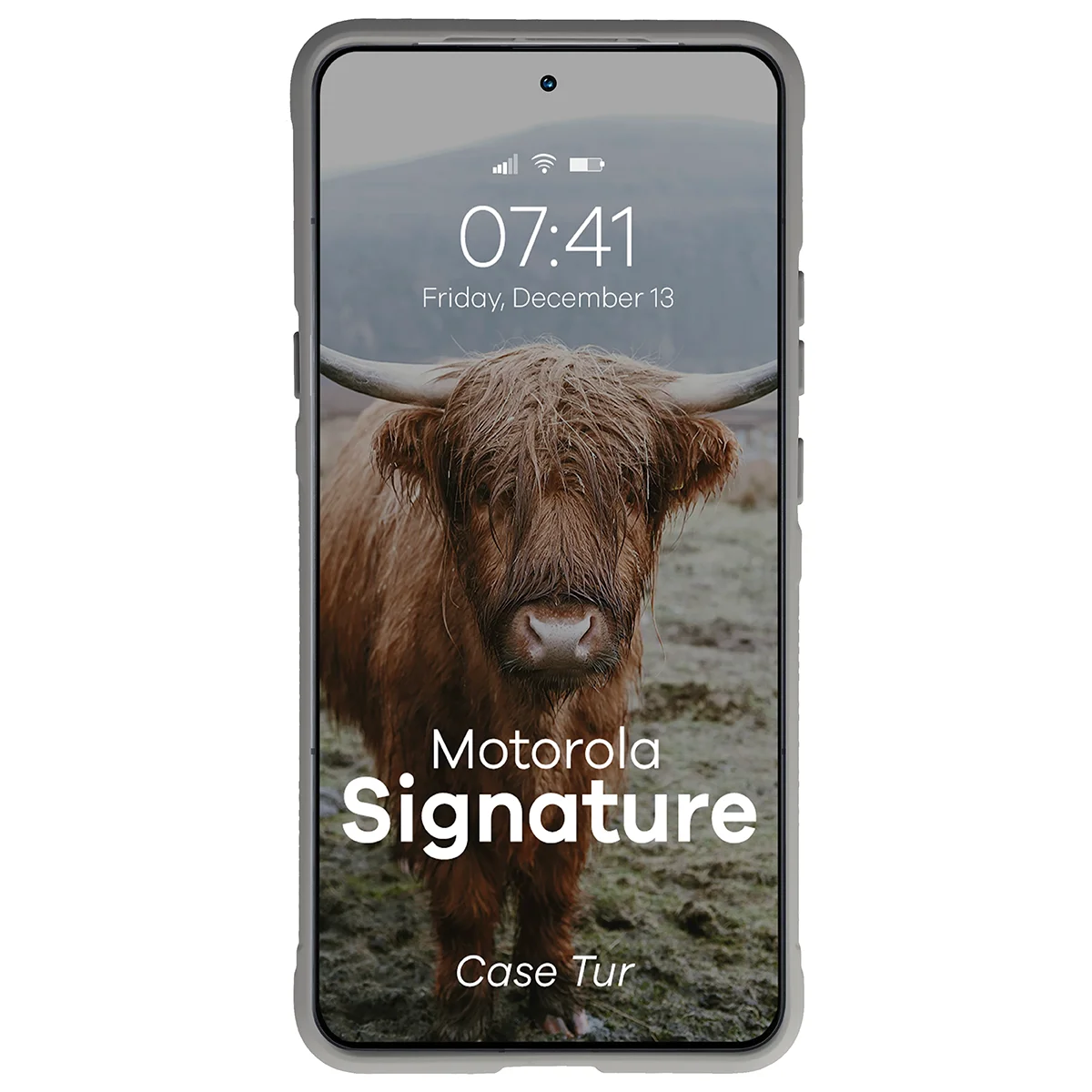 Robuste Handyhülle für Motorola Signature, Bizon Case Tur, Hellgrau
