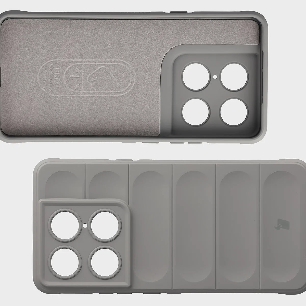 Robuste Handyhülle für Motorola Signature, Bizon Case Tur, Hellgrau