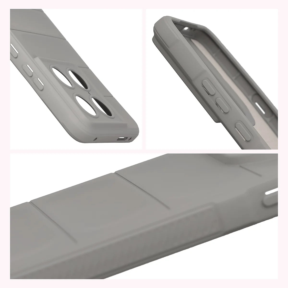 Robuste Handyhülle für Motorola Signature, Bizon Case Tur, Hellgrau