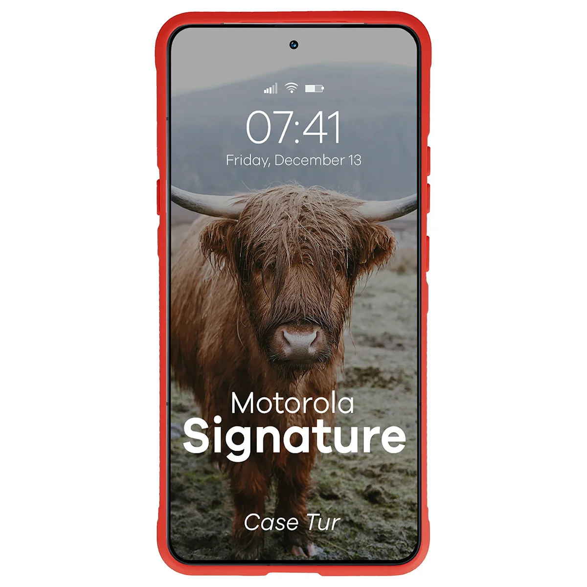 Robuste Handyhülle für Motorola Signature, Bizon Case Tur, Rot
