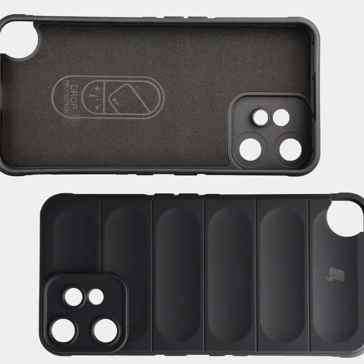 Robuste Handyhülle für Nothing CMF Phone 2 Pro, Bizon Case Tur, Schwarz