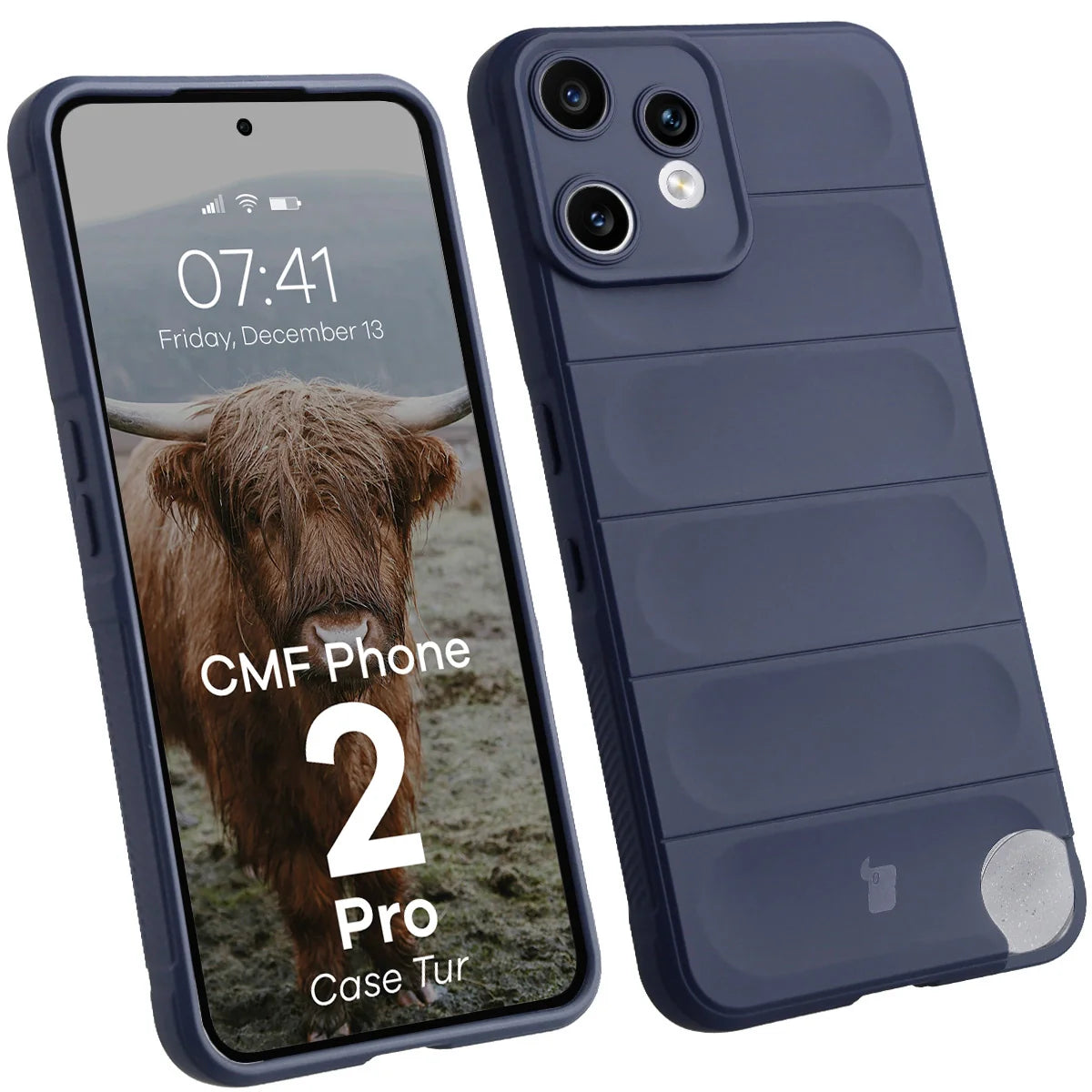 Robuste Handyhülle für Nothing CMF Phone 2 Pro, Bizon Case Tur, Dunkelblau