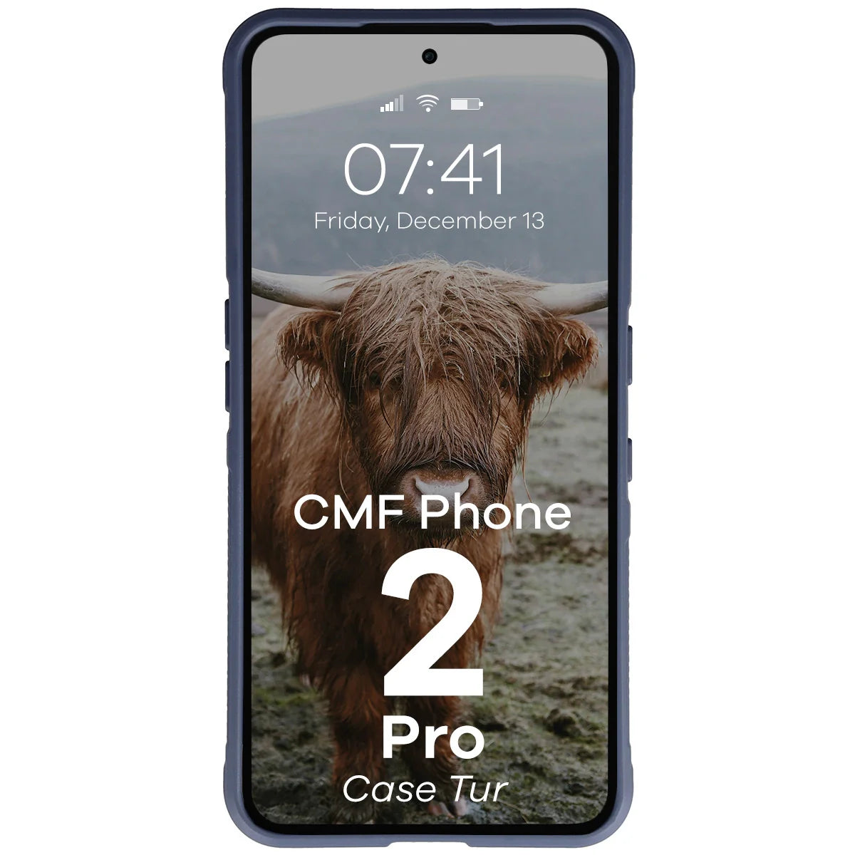 Robuste Handyhülle für Nothing CMF Phone 2 Pro, Bizon Case Tur, Dunkelblau