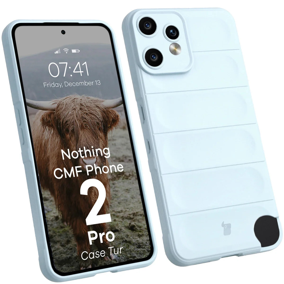 Robuste Handyhülle für Nothing CMF Phone 2 Pro, Bizon Case Tur, Hellblau