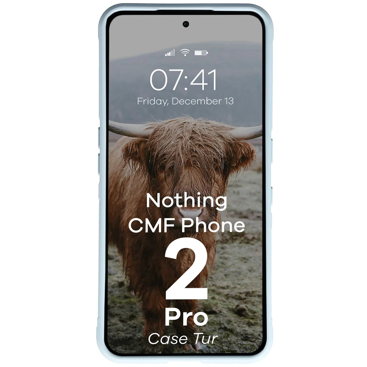 Robuste Handyhülle für Nothing CMF Phone 2 Pro, Bizon Case Tur, Hellblau