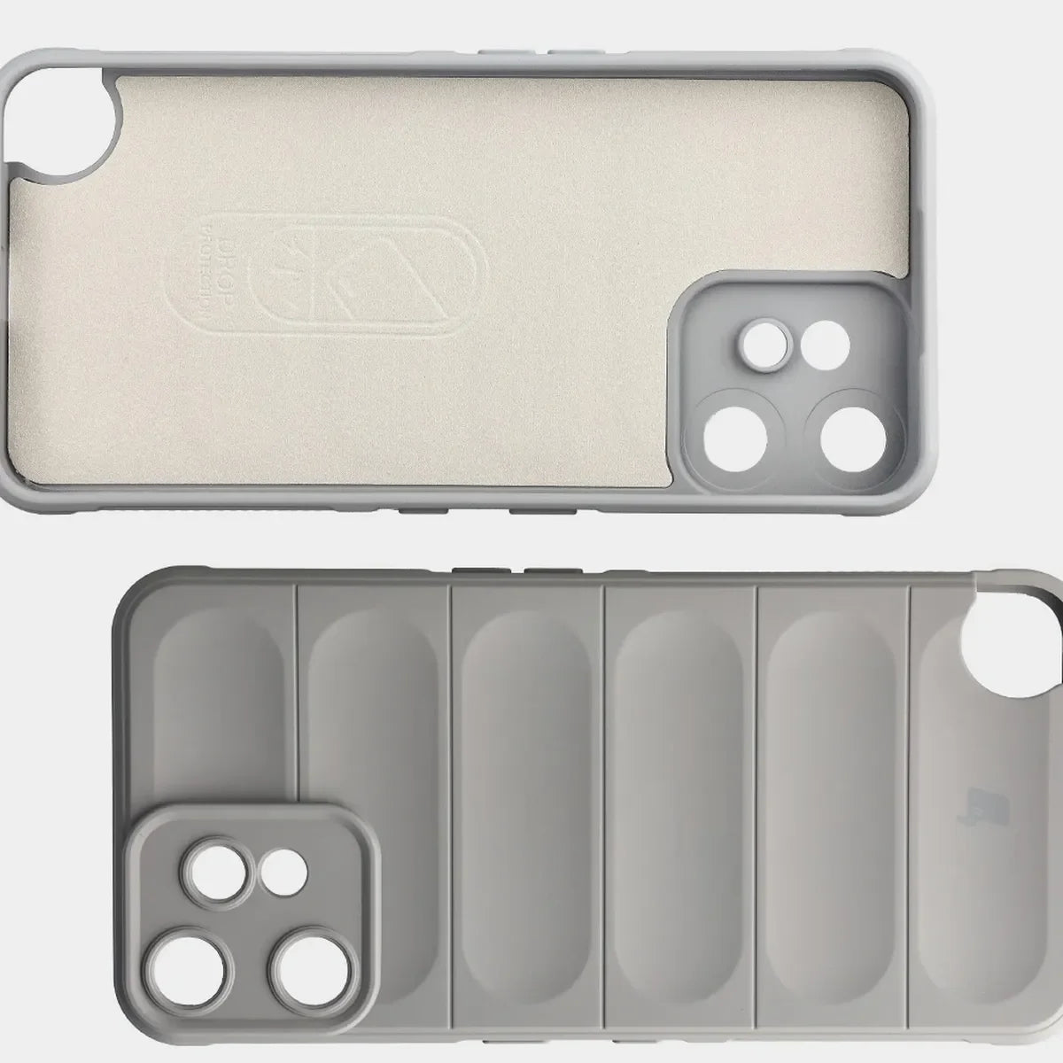 Robuste Handyhülle für Nothing CMF Phone 2 Pro, Bizon Case Tur, Hellgrau