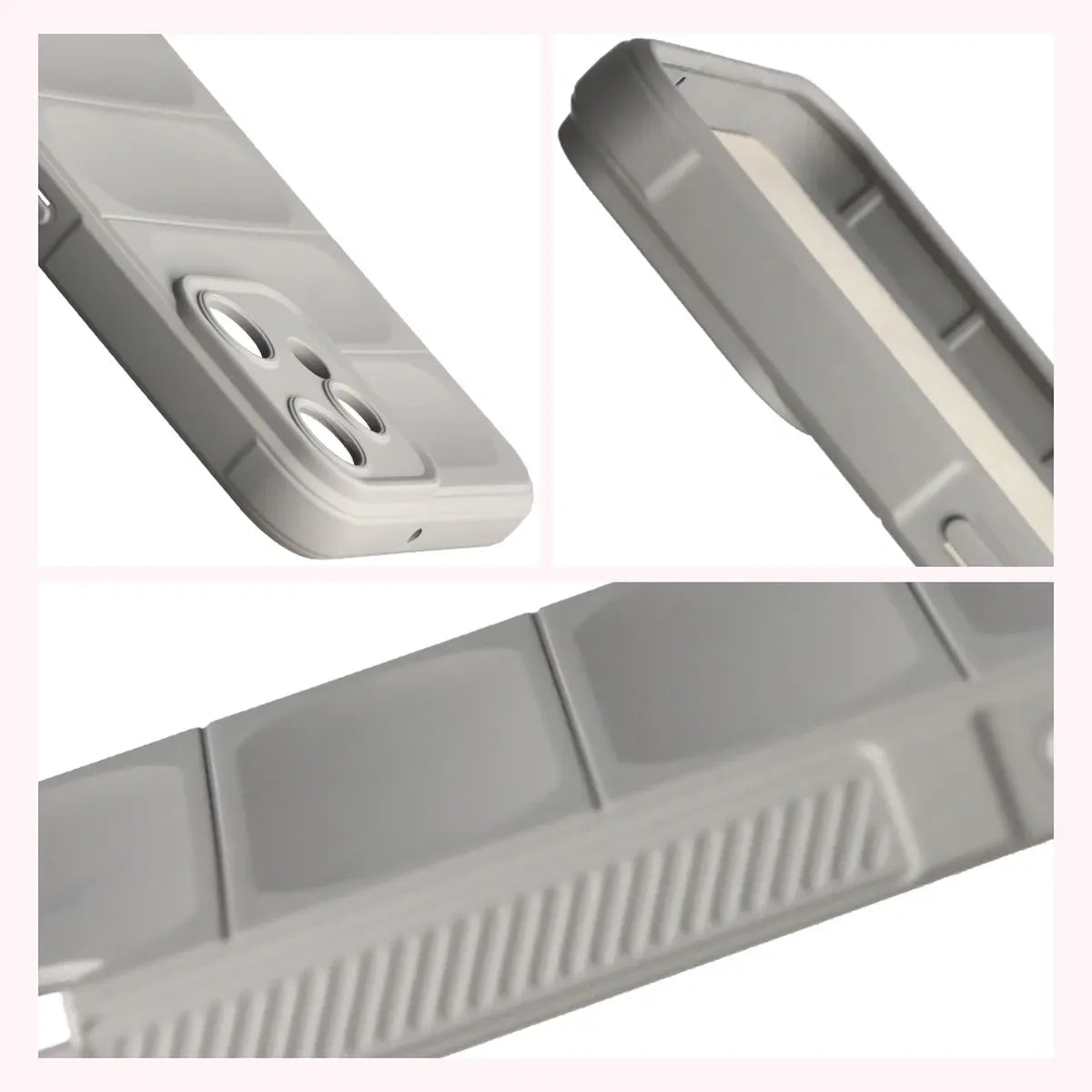 Robuste Handyhülle für Nothing CMF Phone 2 Pro, Bizon Case Tur, Hellgrau