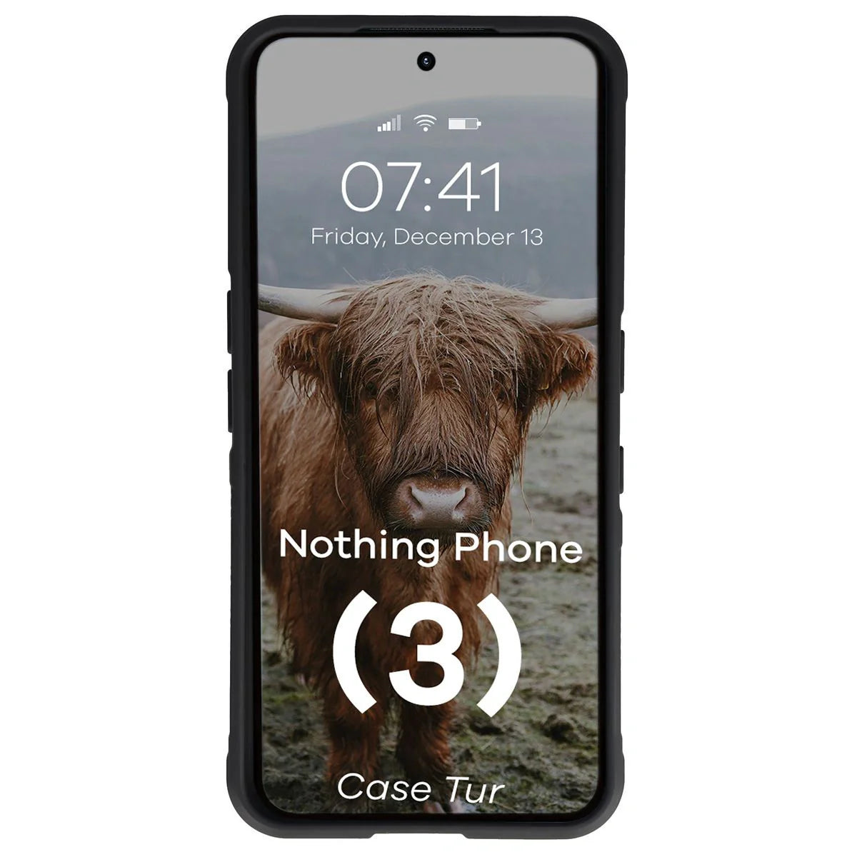 Robuste Handyhülle für Nothing Phone (3), Bizon Case Tur, Schwarz