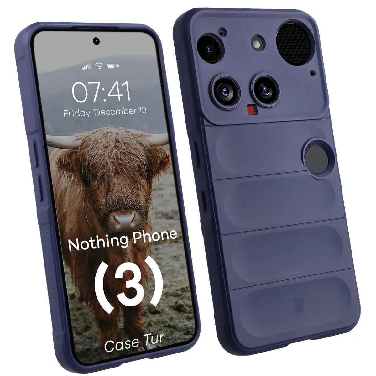 Robuste Handyhülle für Nothing Phone (3), Bizon Case Tur, Dunkelblau