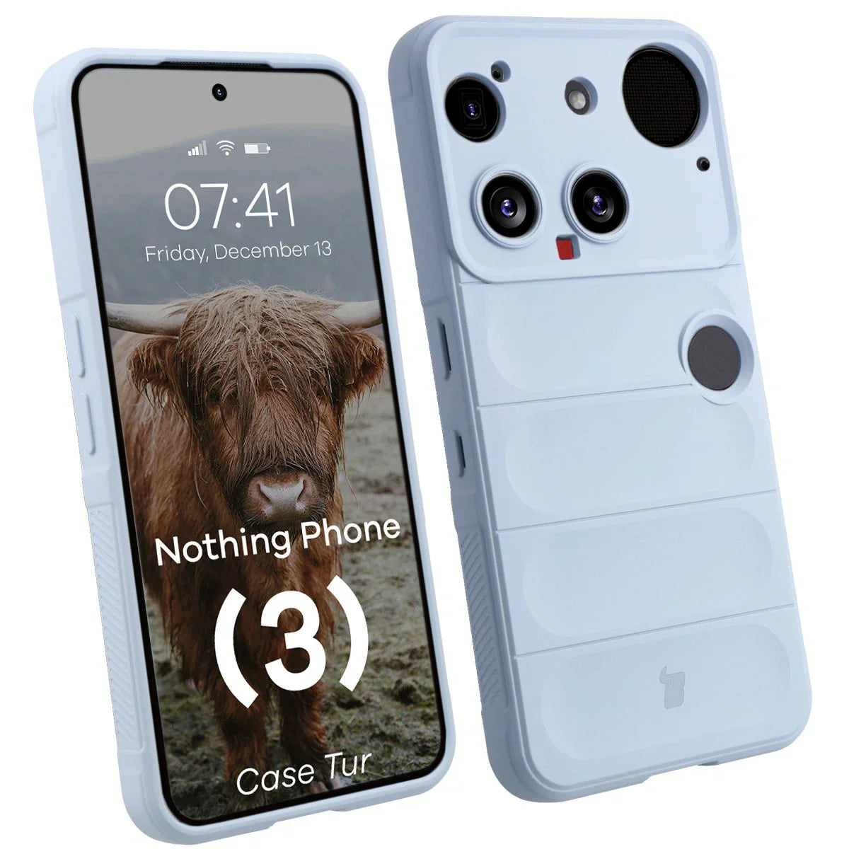 Robuste Handyhülle für Nothing Phone (3), Bizon Case Tur, Hellblau