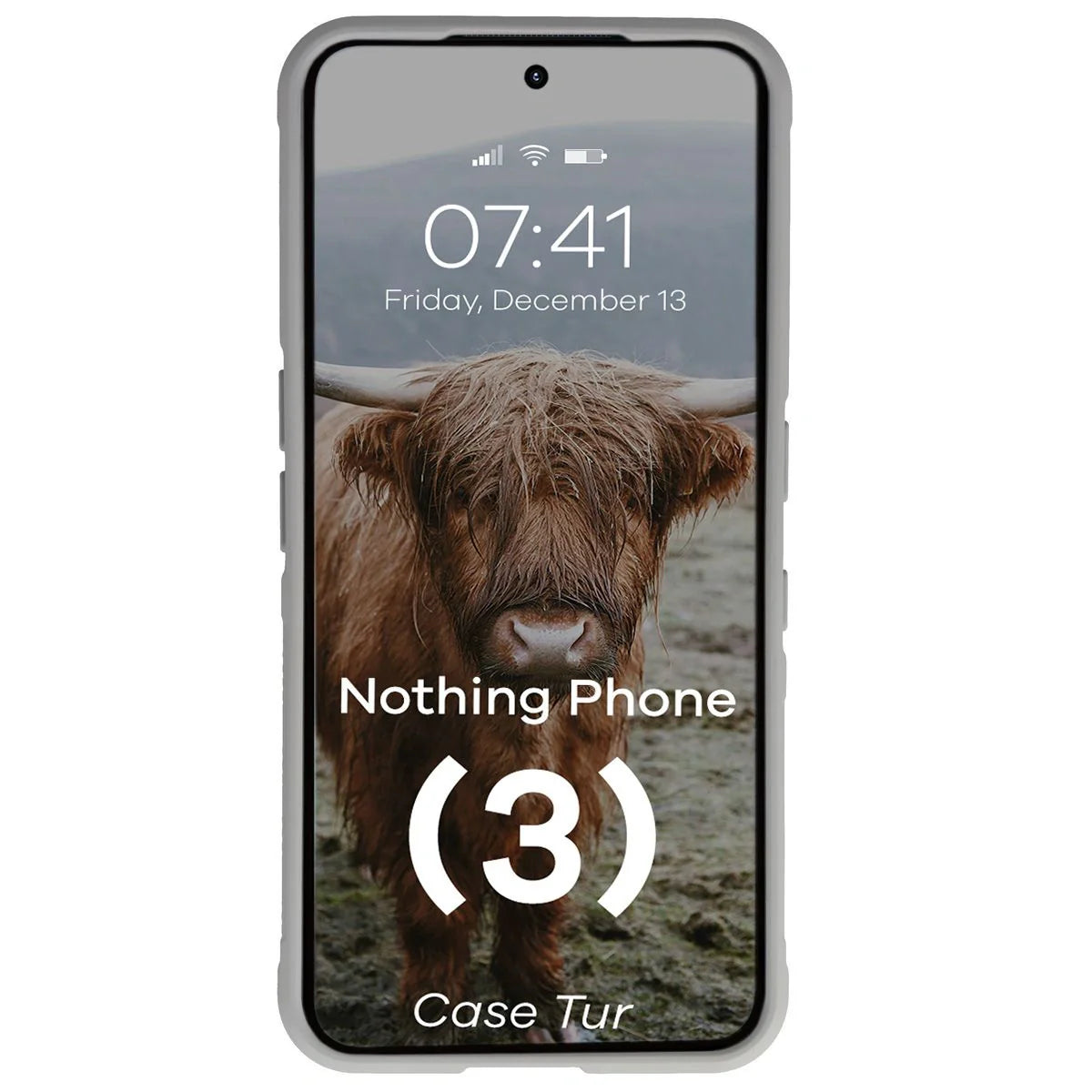Robuste Handyhülle für Nothing Phone (3), Bizon Case Tur, Hellgrau