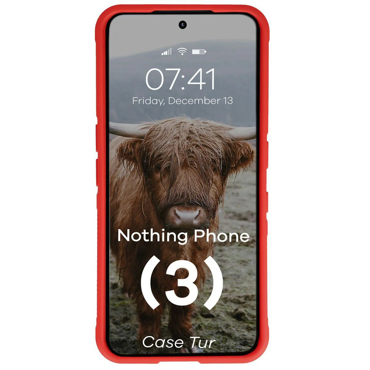 Robuste Handyhülle für Nothing Phone (3), Bizon Case Tur, Rot
