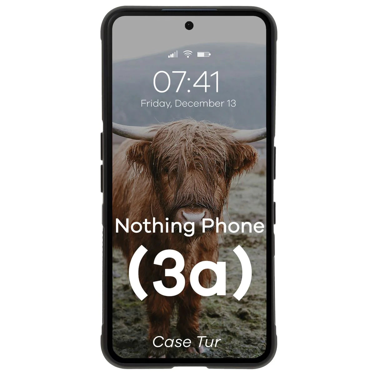 Robuste Handyhülle für Nothing Phone (3a), Bizon Case Tur, Schwarz