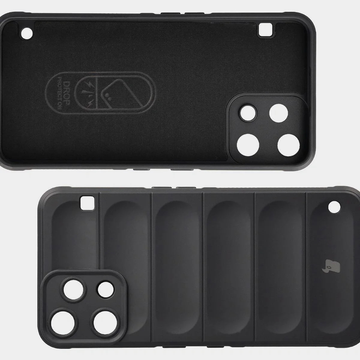 Robuste Handyhülle für Nothing Phone (3a) Lite, Bizon Case Tur, Schwarz