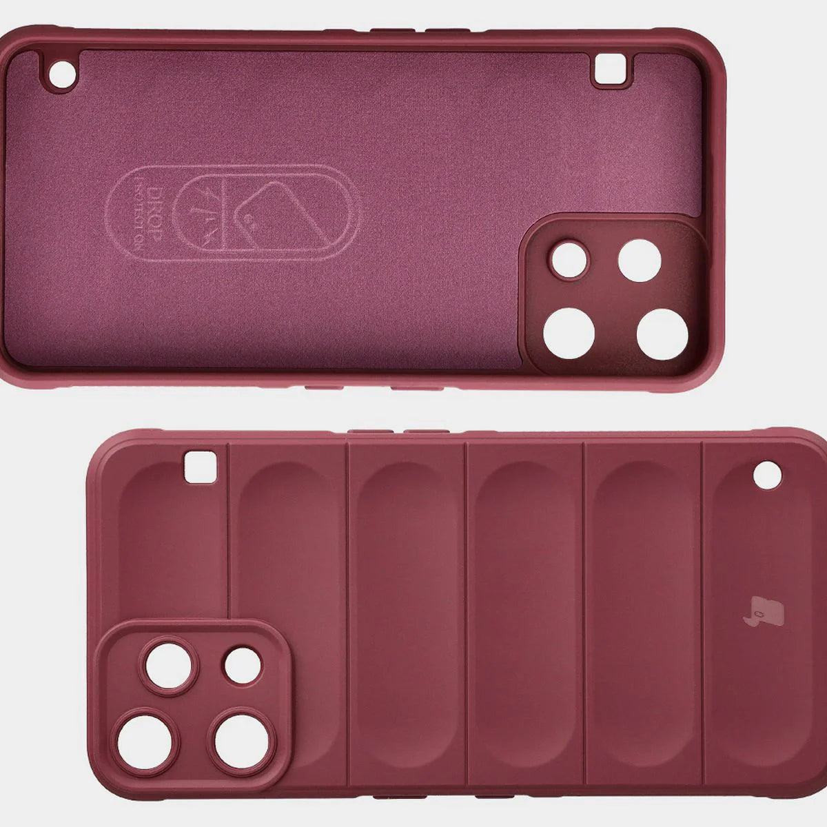 Robuste Handyhülle für Nothing Phone (3a) Lite, Bizon Case Tur, Burgunderrot
