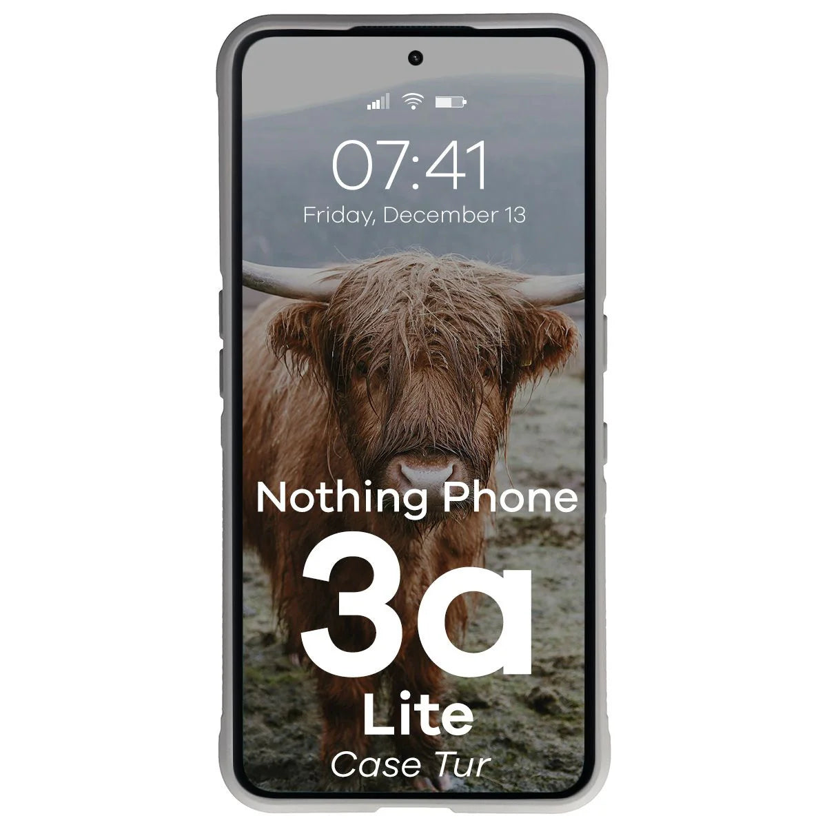 Robuste Handyhülle für Nothing Phone (3a) Lite, Bizon Case Tur, Hellgrau