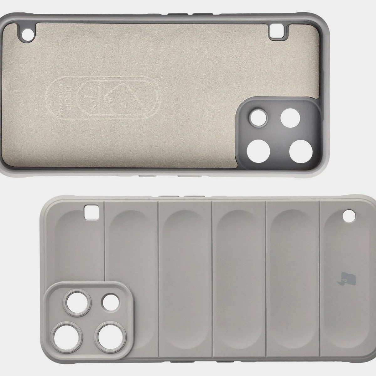 Robuste Handyhülle für Nothing Phone (3a) Lite, Bizon Case Tur, Hellgrau