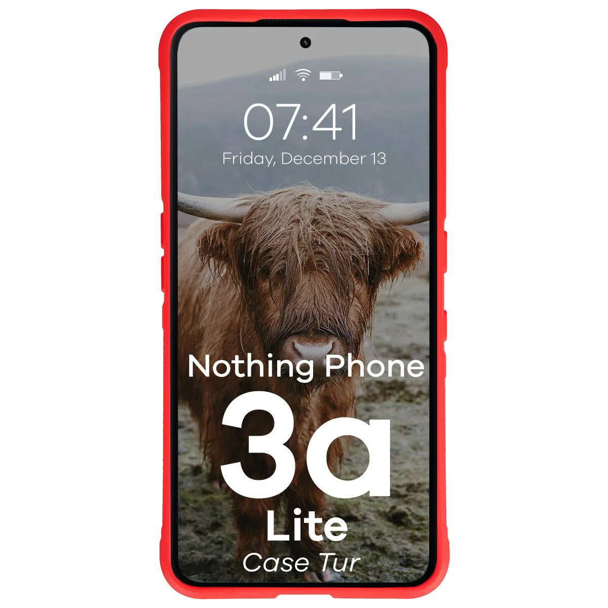 Robuste Handyhülle für Nothing Phone (3a) Lite, Bizon Case Tur, Rot