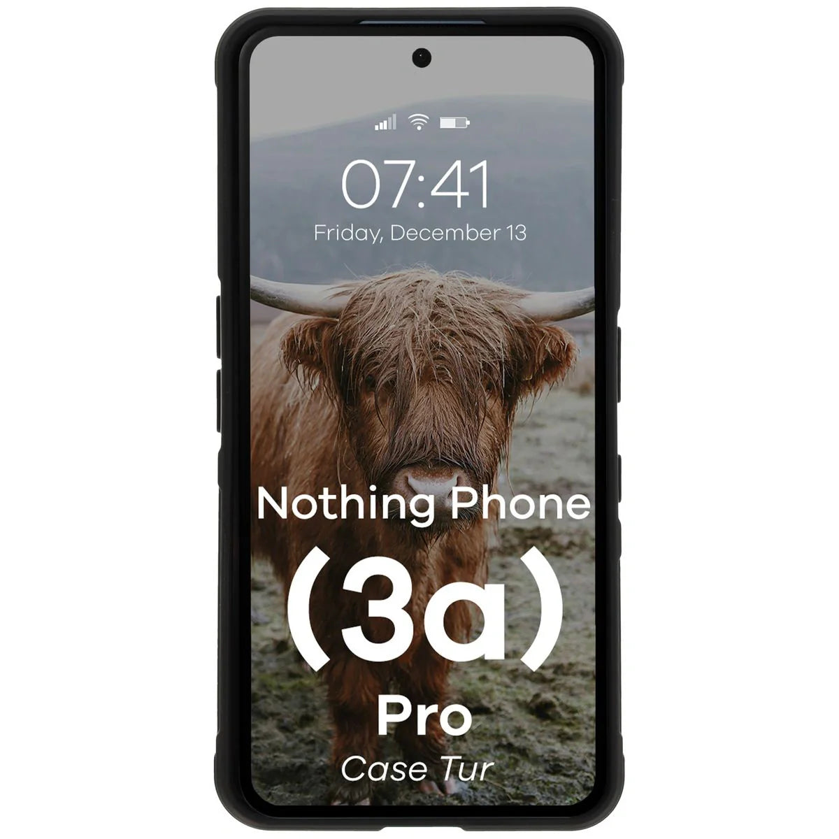 Robuste Handyhülle für Nothing Phone (3a) Pro, Bizon Case Tur, Schwarz