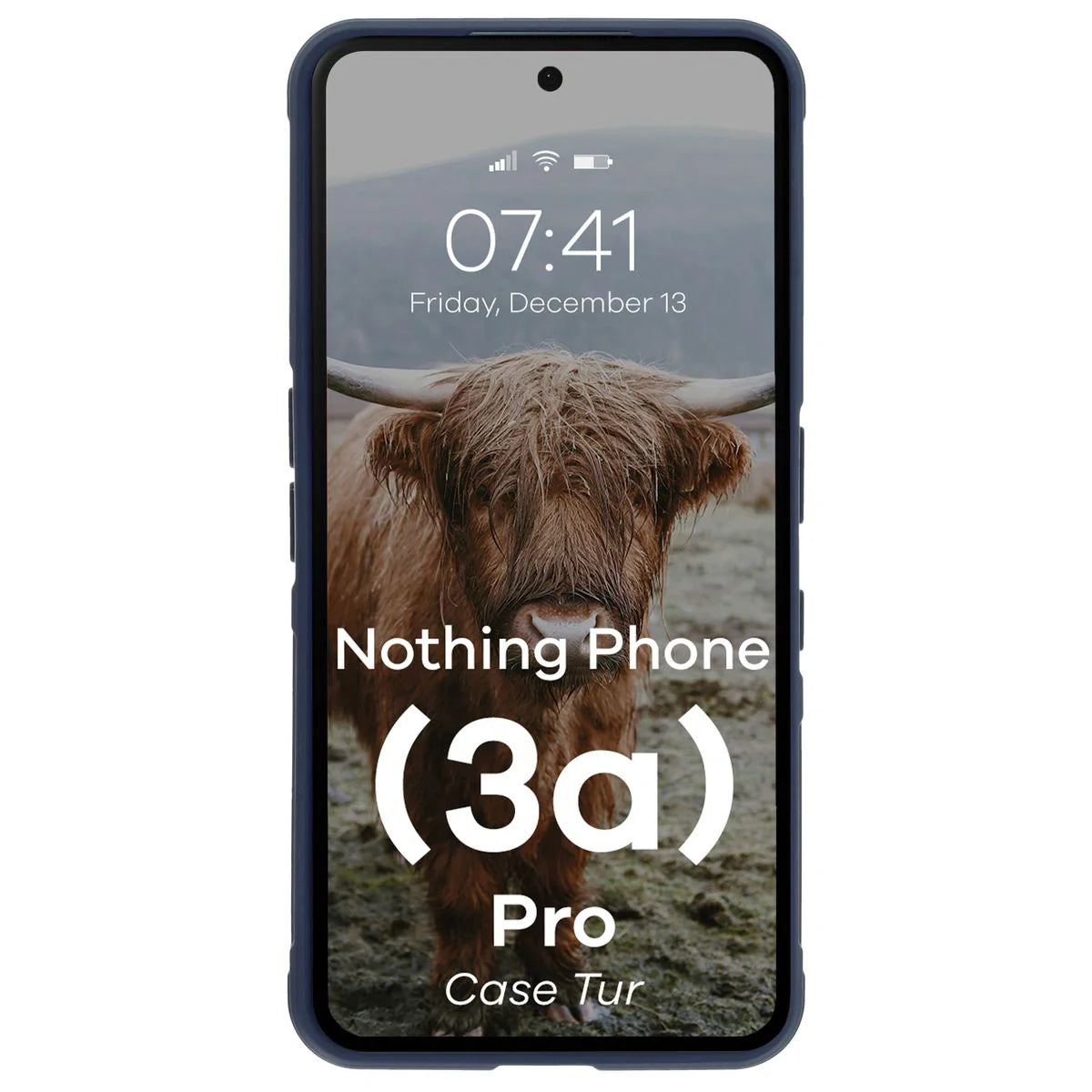 Robuste Handyhülle für Nothing Phone (3a) Pro, Bizon Case Tur, Dunkelblau