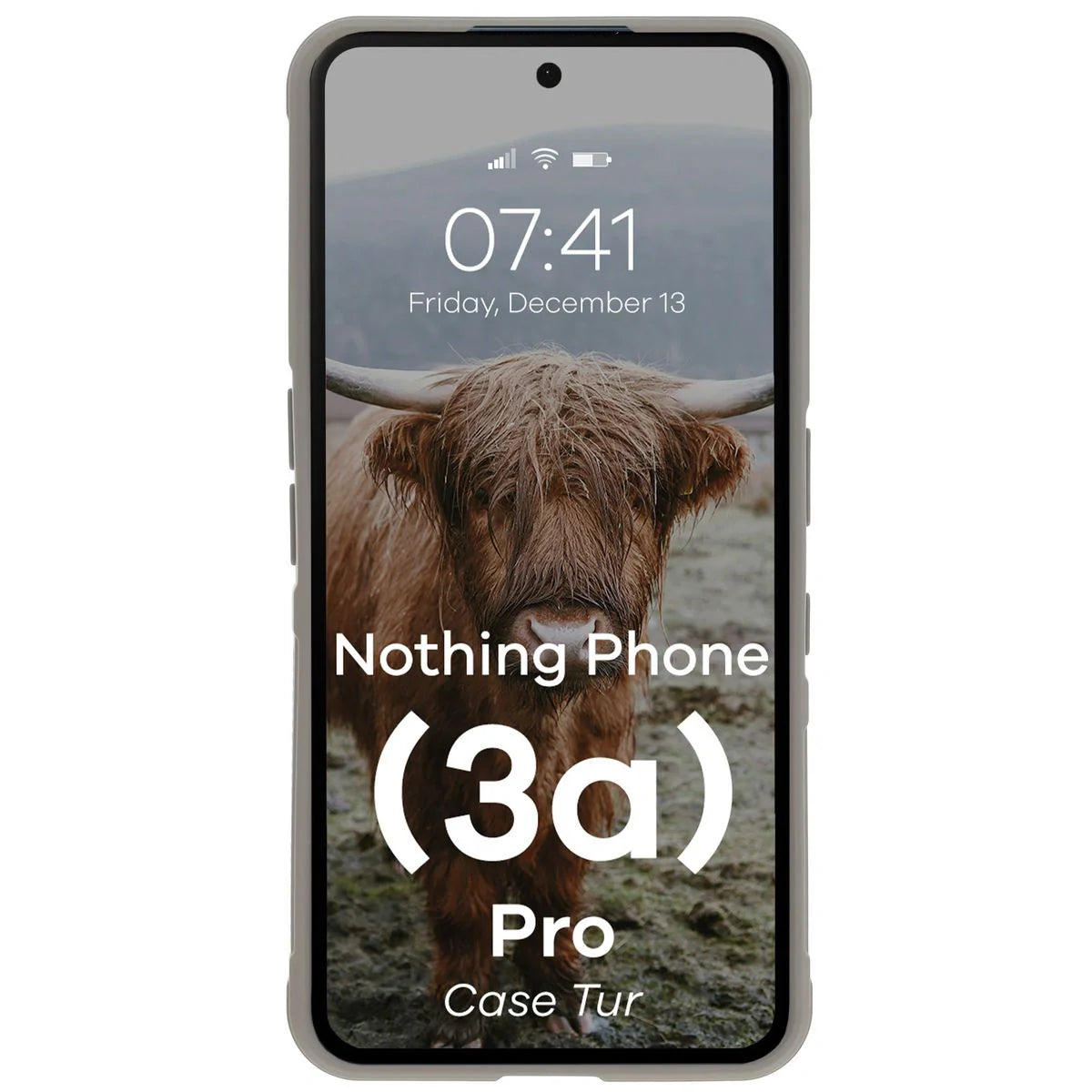 Robuste Handyhülle für Nothing Phone (3a) Pro, Bizon Case Tur, Hellgrau