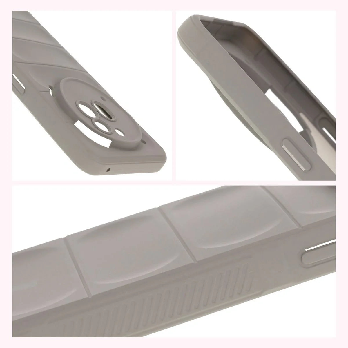 Robuste Handyhülle für Nothing Phone (3a) Pro, Bizon Case Tur, Hellgrau