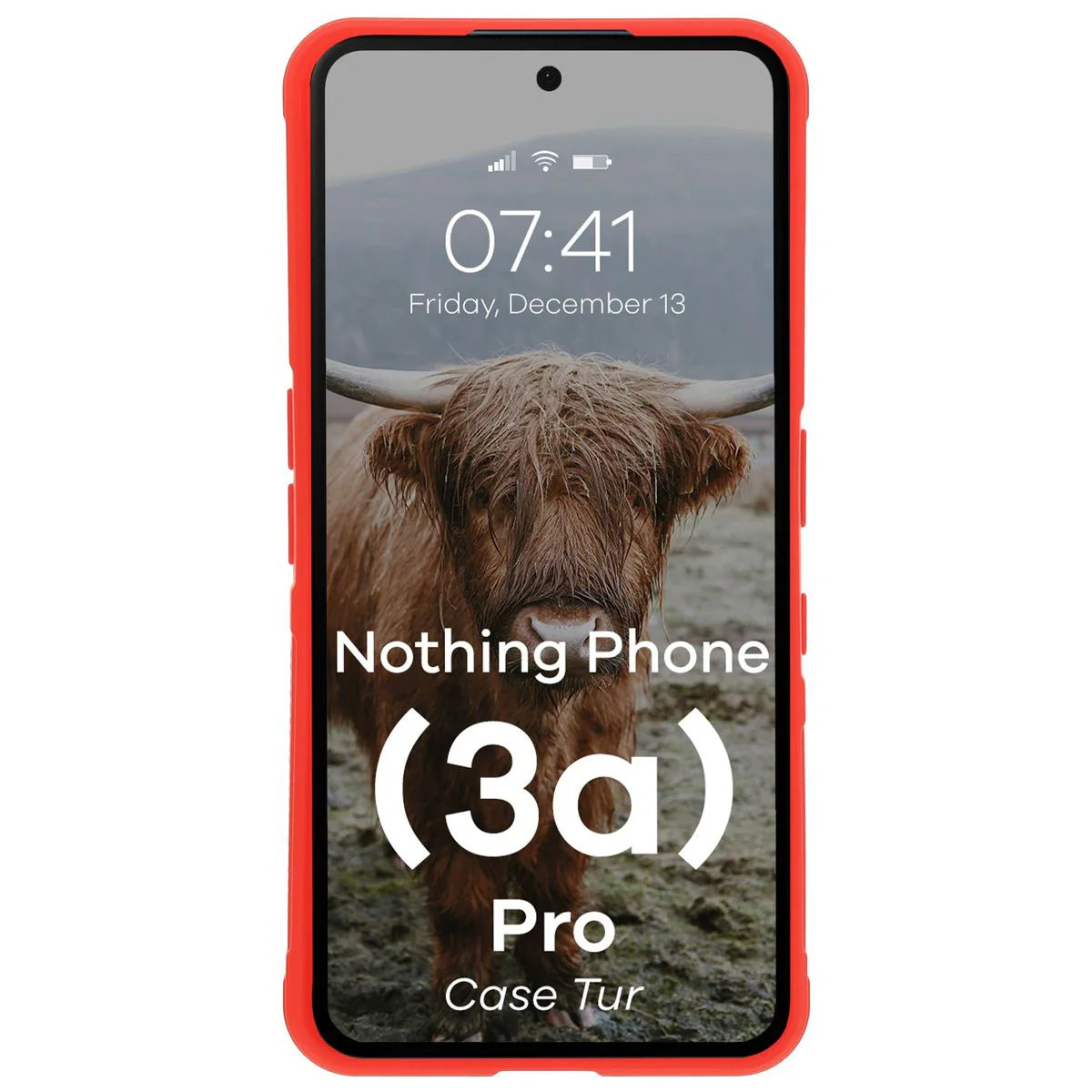 Robuste Handyhülle für Nothing Phone (3a) Pro, Bizon Case Tur, Rot