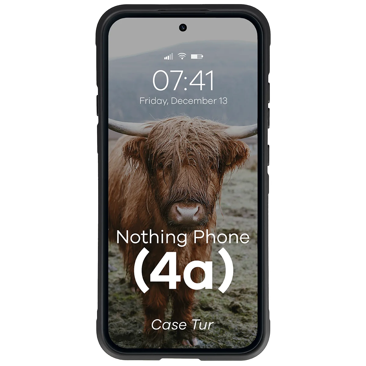 Robuste Handyhülle für Nothing Phone (4a), Bizon Case Tur, Schwarz